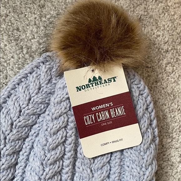 Women’s Cozy Cable Knit Beanie - Light Blue new